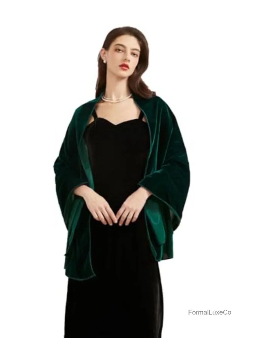 Velvet Shawl Wrap for Wedding Bridal Bridesmaid Evening Party Prom Outwear Scarf